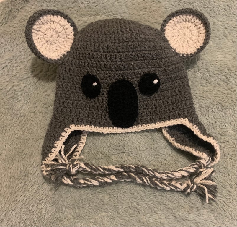 Koala crochet hat 