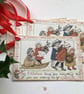 CHRISTMAS GIFT TAGS ( set of 4) vintage style. Sled, gifts,children.  - Image 5