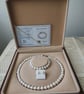 Sterling Silver fresh water pearls necklace set