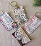 Slow-Stitch Keyring - Brown Floral Lace - Image 4