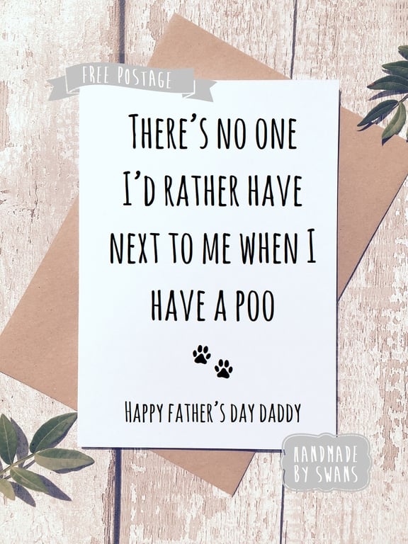 There's no one i'd rather have next to me. Funny Father's day greeting card