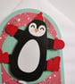 Jumping Penguin Christmas Card  - Image 8
