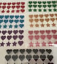 Heart-shaped htv iron on vinyl decal stickers. 