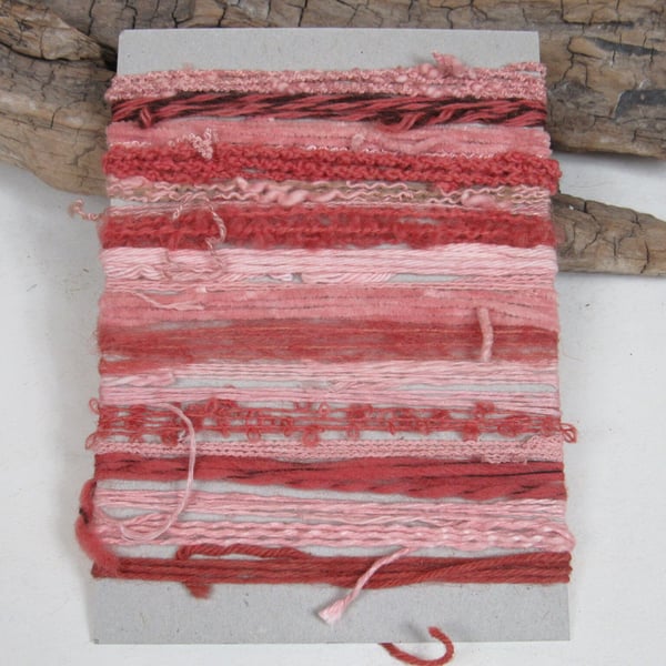 Large Sappanwood Natural Dye Red Orange Textured Thread Pack