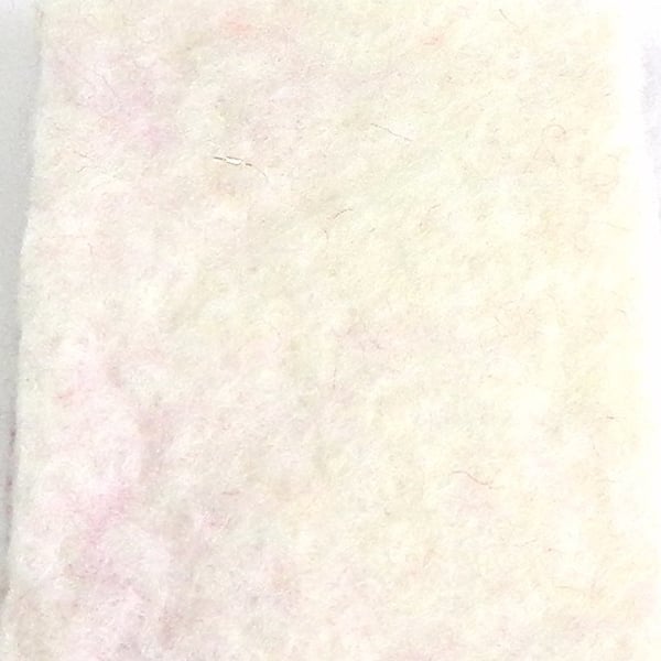 Handmade Felt Fabric Piece for Crafting White