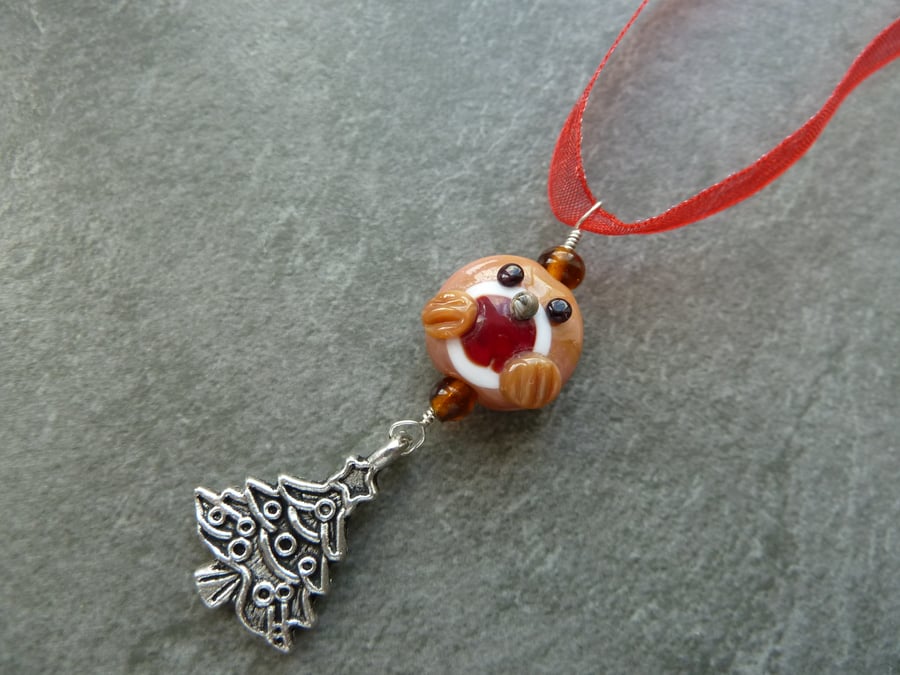 christmas tree decoration, robin