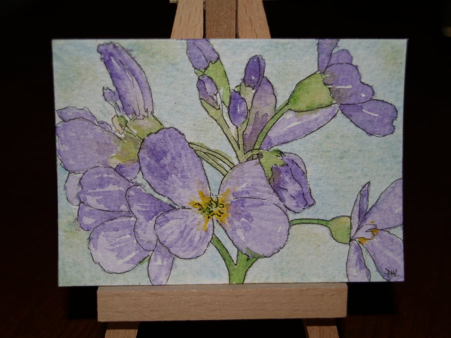 ACEO Original Watercolour Flowers
