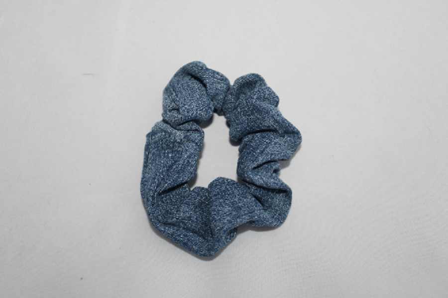  Denim scrunchie, hair accessory handmade,zero waste,Eco gift