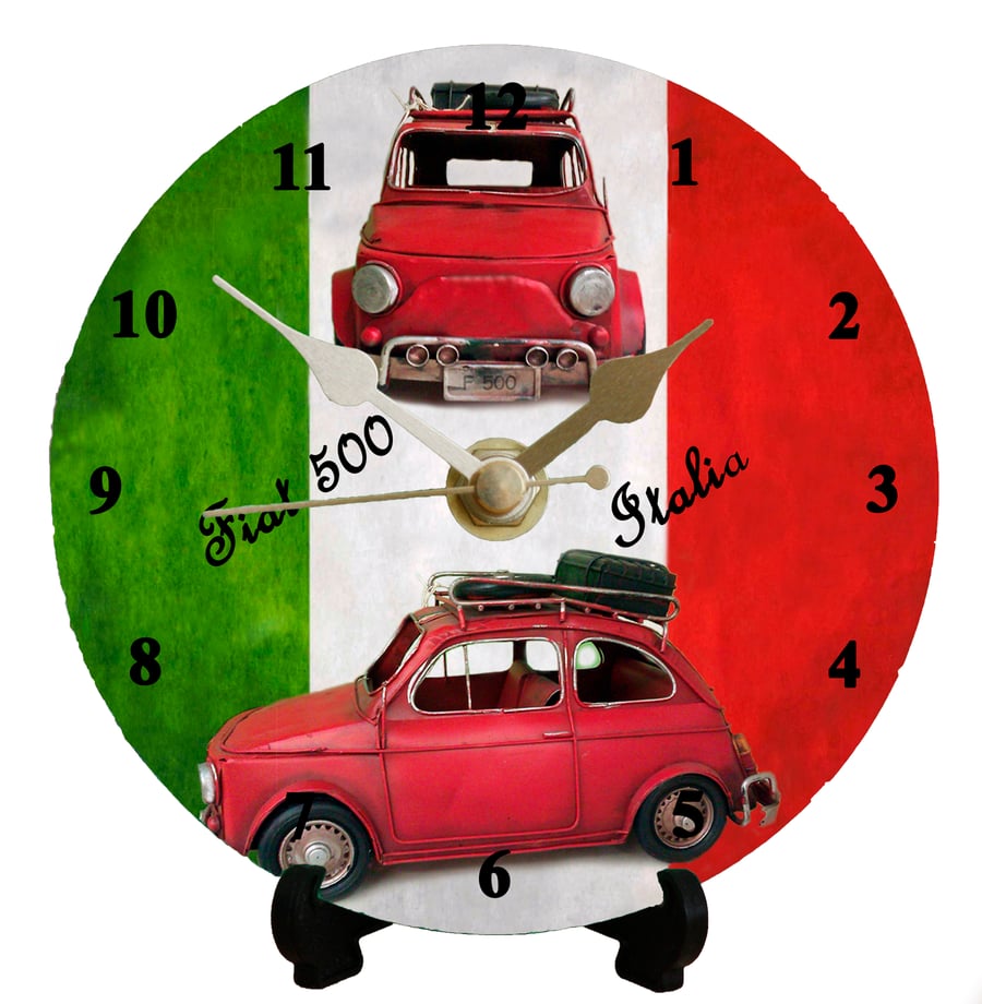 12cm DIY clock kit Fiat 500 - Wall or Desk clock