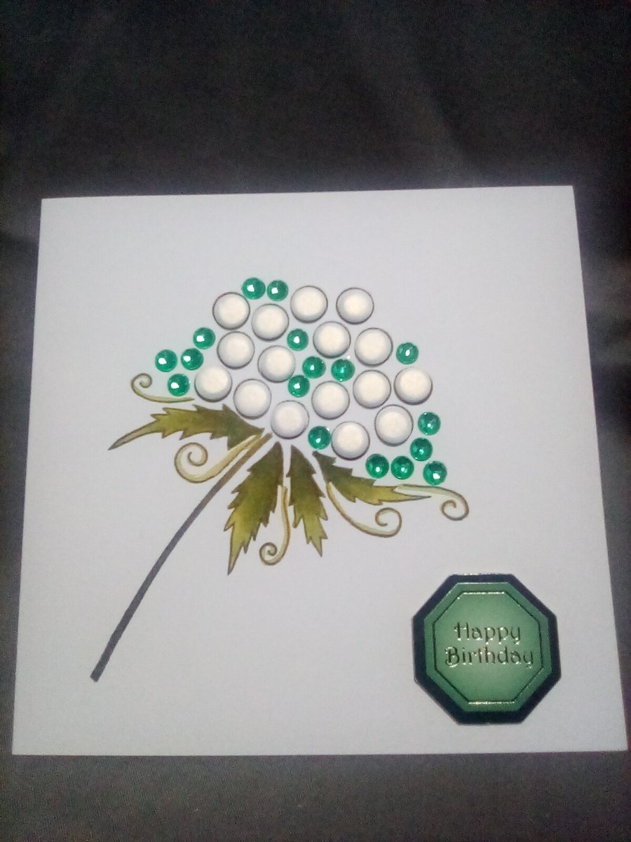 Floral watercolour handmade Birthday card
