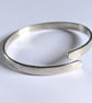Sterling Silver Bangle, textured design - Image 2