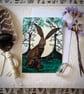 The Blessing Greetings Card (Pagan, Wiccan, Hare, Easter, Ostara)