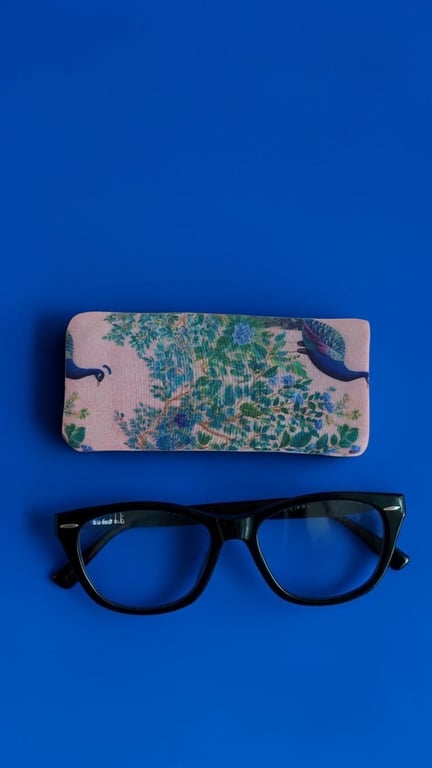 Handmade soft personalised glasses case