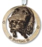 Personalised photo engraved Christmas ornament. Design C10