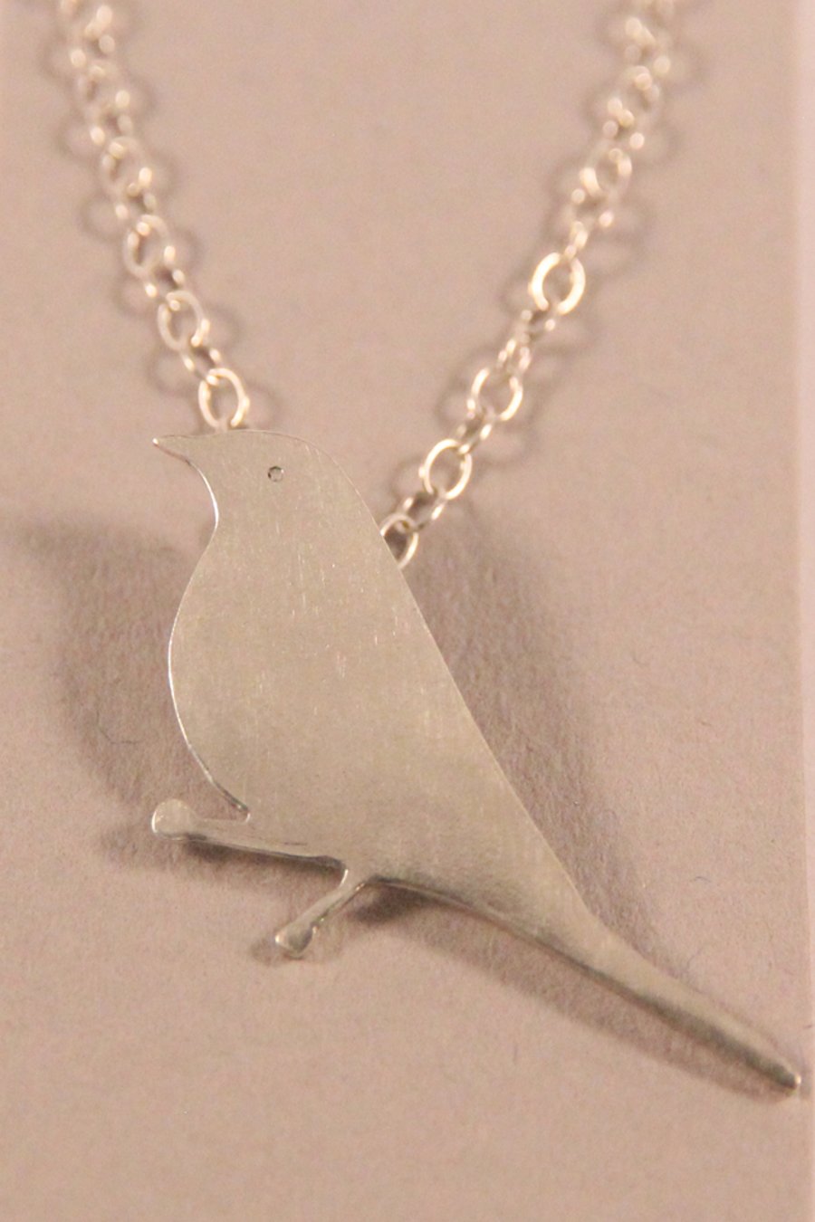 Silver Necklace Mistle Thrush 