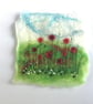 Poppy picture. Wool felt and embroidery  - Image 2