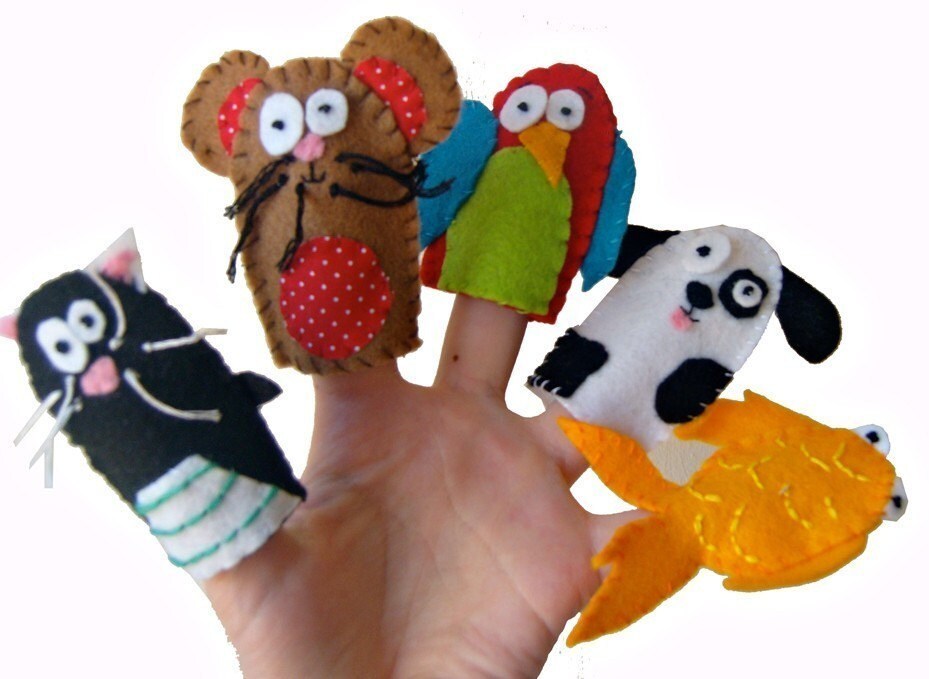 Animal Finger Puppets, Pets, Kids Toys,  Stocking Filler, Baby Gift