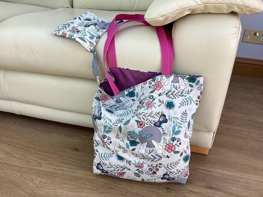 tote bag, handmade in cotton Art Gallery fabric, fully lined Handmade tote bag, 