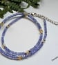 Designer AA Tanzanite & Ethiopian Wello Opal Sterling Silver Necklace - Image 2