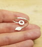 Red carnelian leaf ring. July Birthstone. 925 sterling silver. Size N - Image 4