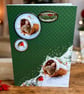 Christmas Card. Woodland Bunny and Robin Christmas Card.
