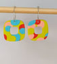 Spotty or chequered double earrings  - Image 3