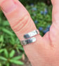 Sterling silver adjustable wrap ring, hammered silver ring. - Image 2