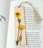 Pressed Flower Wooden Bookmark, Buttercup