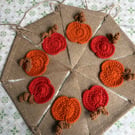 Crochet pumpkin bunting 