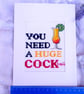 Cheeky Cocktail Birthday Card, Rude Hand Embroidered Greeting Card, Funny Card - Image 7