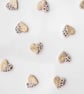 Leopard Print Heart Stud Earrings: Gold Glitter handmade with Polymer Clay - Image 3