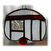 Caravan Suncatcher Stained Glass Mini Red Camping 