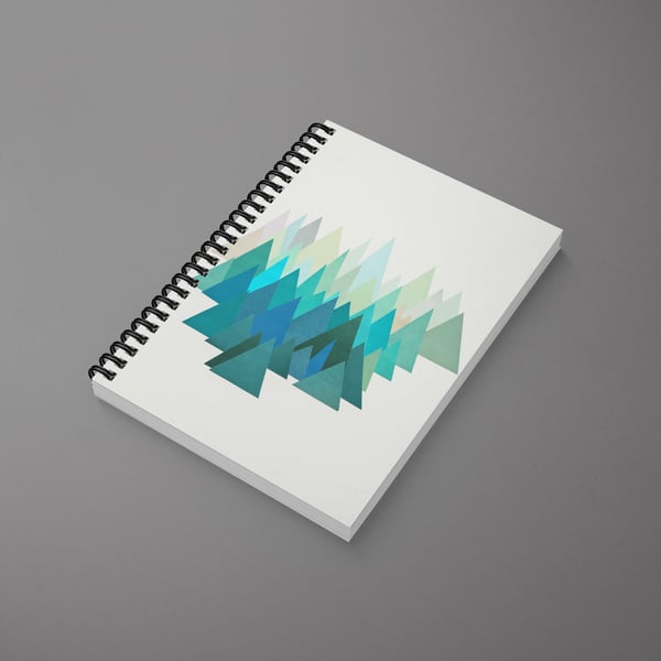Abstract Mountain Spiral Notebook - Cold Mountain