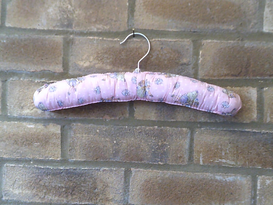 Flower Fairies on Pink Childs Padded Hanger