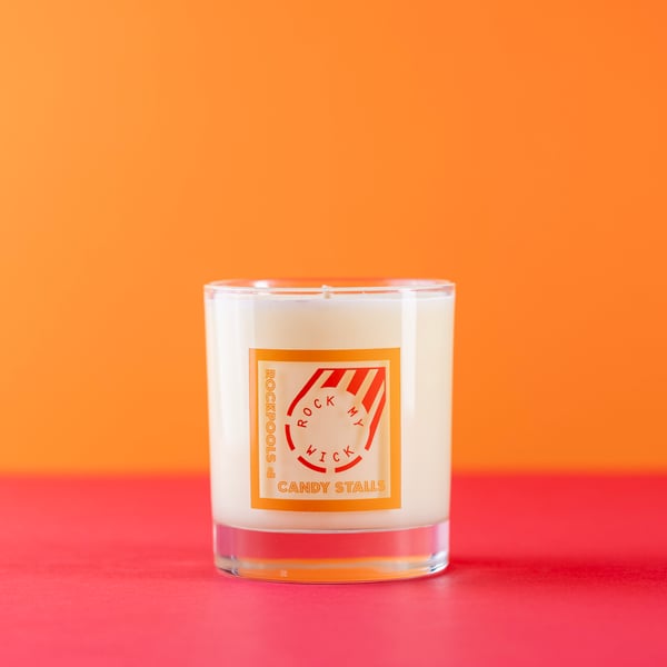 Candle with Soy Wax & Essential Oil containing Geranium, Orange & Bergamot 