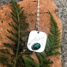 Handmade Sterling Silver 925 Malachite Pendant Necklace - Gemstone Jewellery