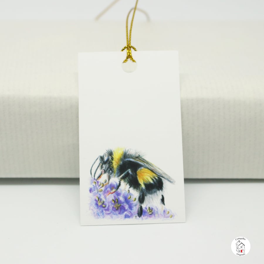 Bumble Bee Gift Tags, Pack of Six, Hand Designed