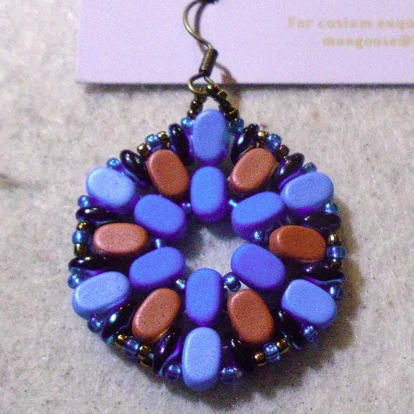 Hexagonal bead earrings (customisable)