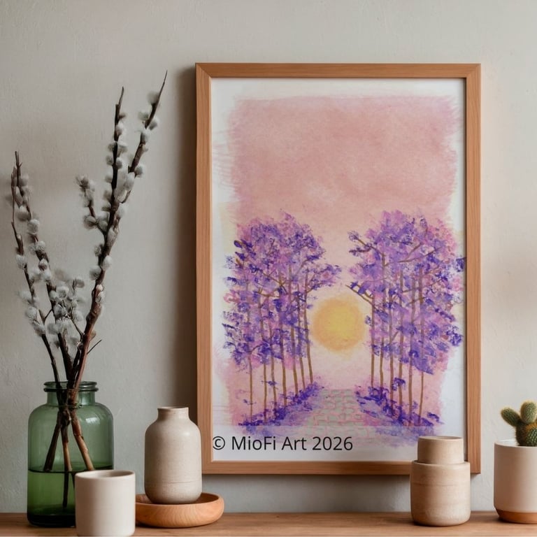 I see purple, Mixed-Media Print, A6 (other size available)