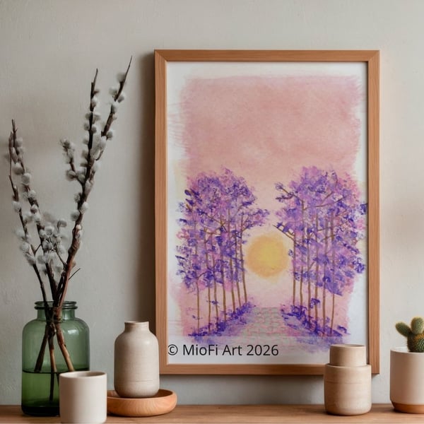 I see purple, Mixed-Media Print, A6 (other size available)