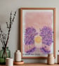 I see purple, Mixed-Media Print, A6 (other size available)