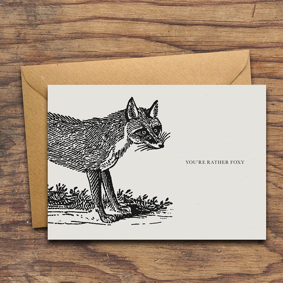 You're Rather Foxy Handmade Greetings Card
