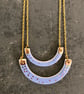 Ceramic semi circle pendant necklace - small - Image 3