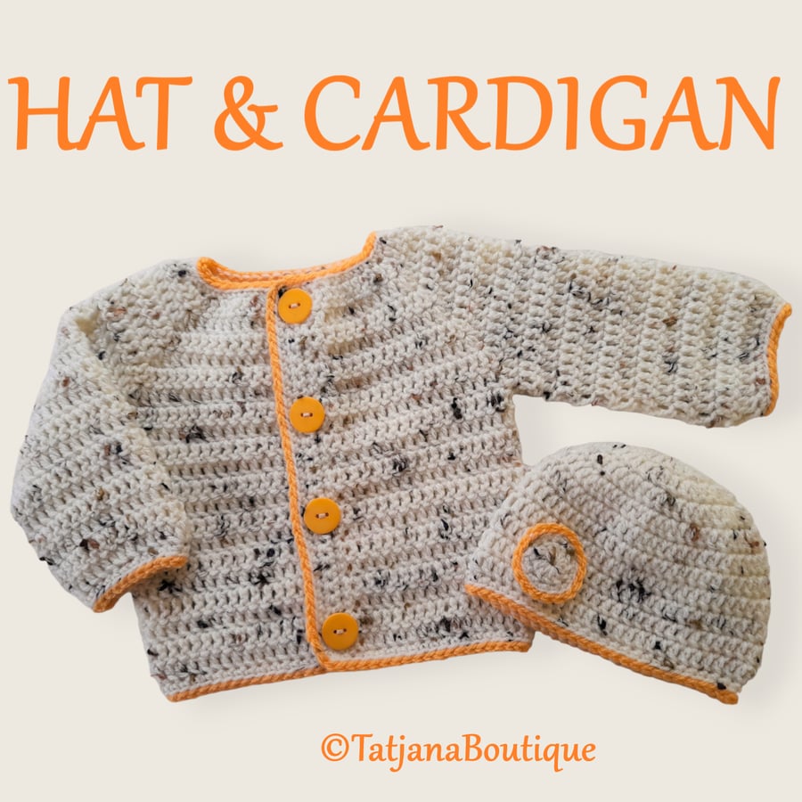 Crochet Pattern Baby Hat and Cardigan, Same Day Delivery PDF 97