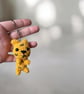 Handmade Crochet Leopard Keychain Amigurumi Bag Charm, Soft Plush Accessory