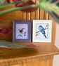 Wren Bird Miniature Framed Painting, Cottagecore decor, Nature Gift - Image 3