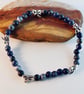 Blue Sodalite Bracelet With Silver Dragonflies - Handmade In Devon - Image 7