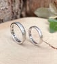 Handmade Personalised Silver Luna Wedding Rings - Image 7