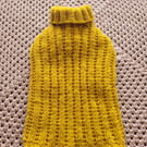 Dog coat. Hand knitted. Mustard.  