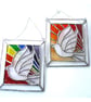 Rainbow Dove Stained Glass Art Picture Suncatcher Handmade  - Image 7